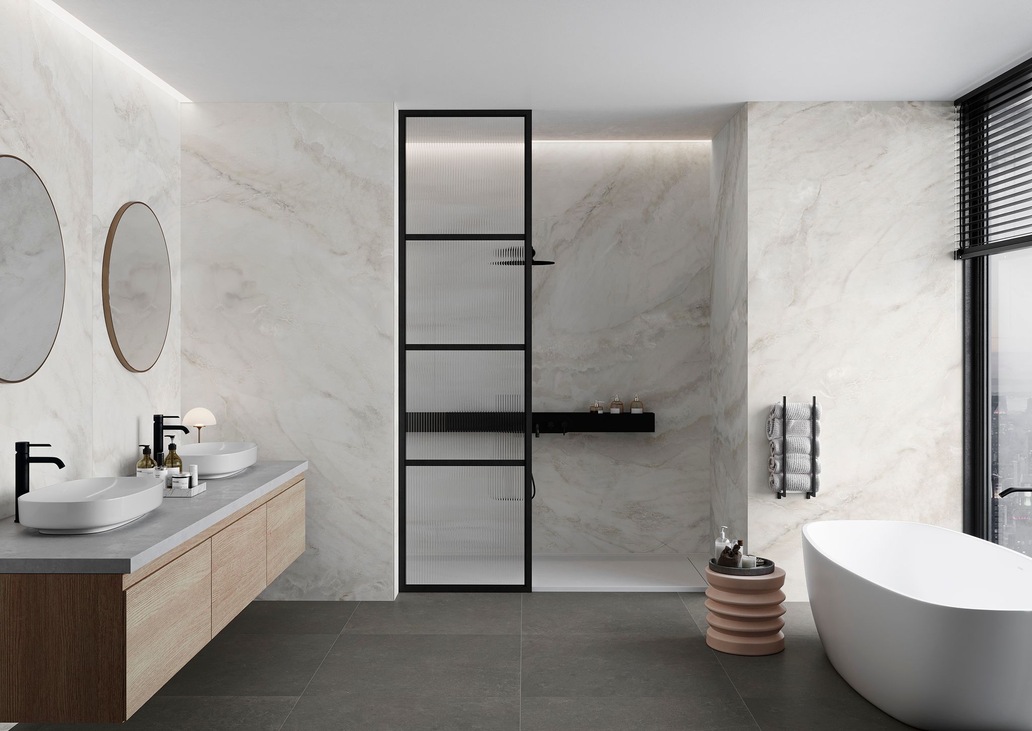 Atenas Matt Ivory 120x280 | Newker