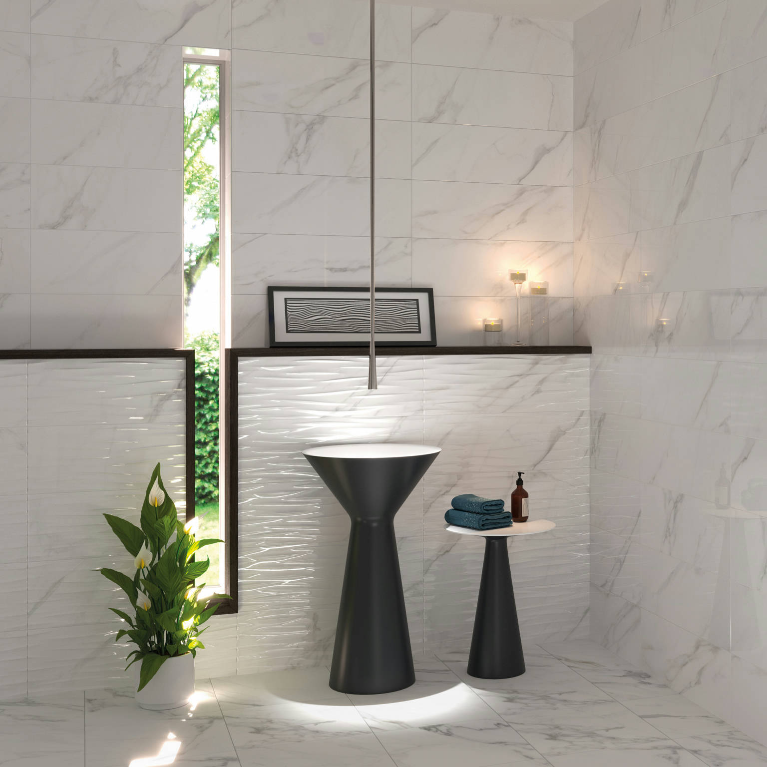 Dorian Wall White 25x75 | Newker