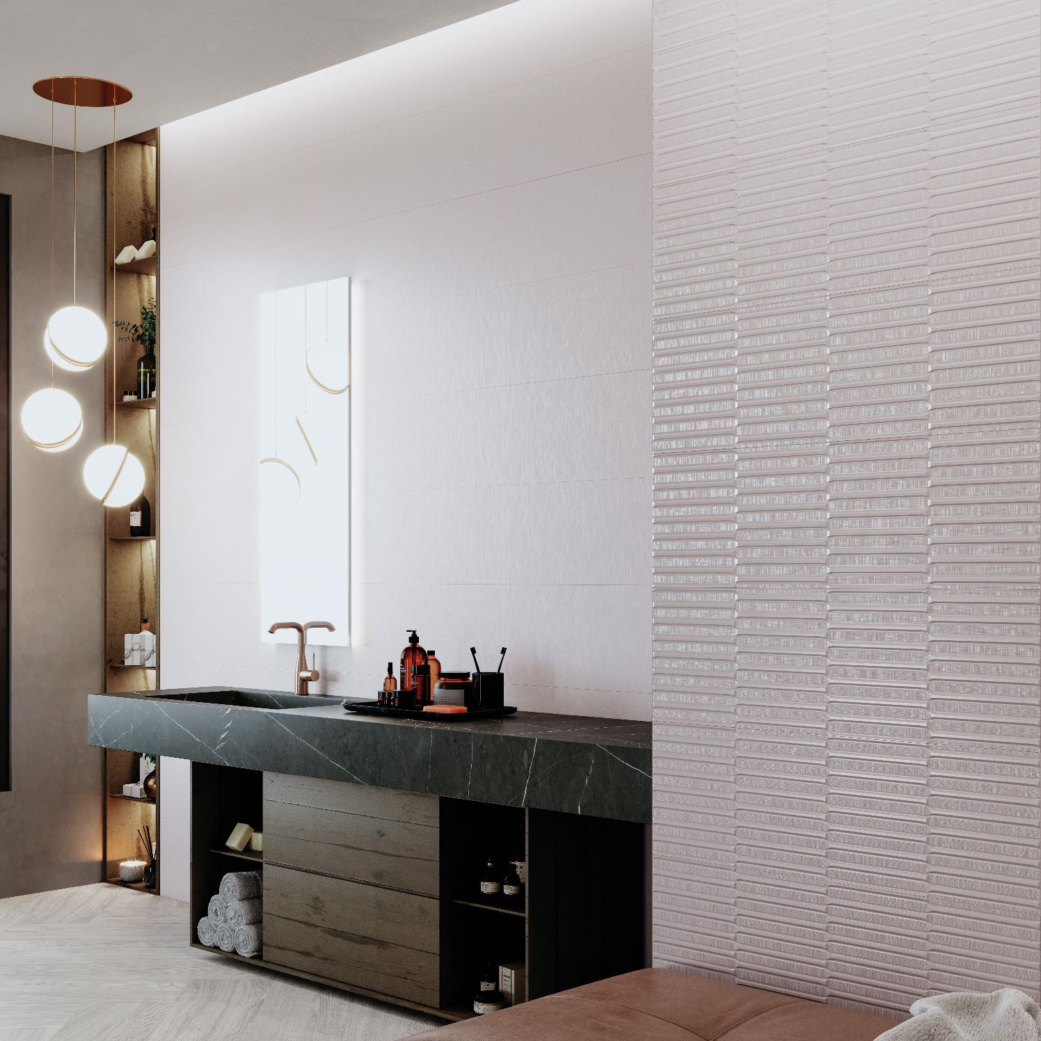 Weave Nacar White 29,5x90 | Newker